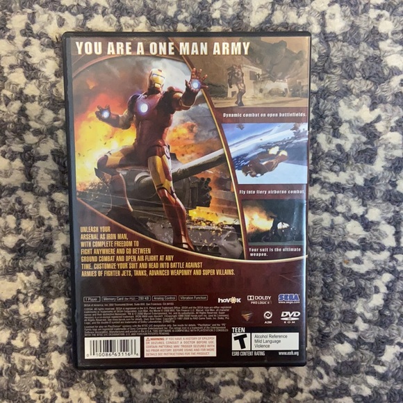 Play Station 2 PS2 Iron Man Marvel Sega Video Game Rated Teen - Picture 5 of 6